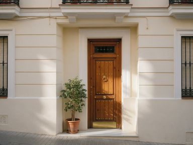 Portal del edificio de la consulta.