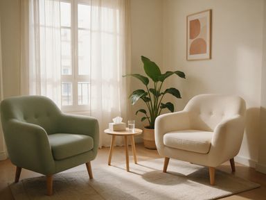 Sala de la consulta con dos sillones.