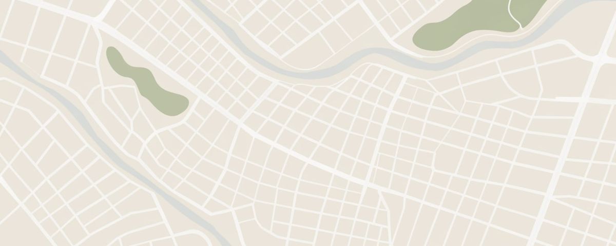 Mapa ilustrado del barrio con la ubicación de la consulta.