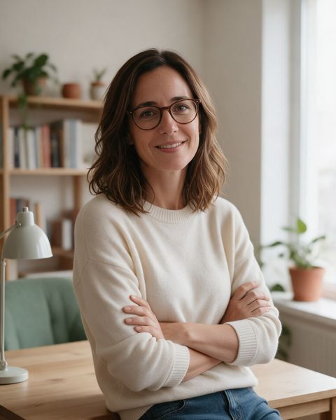 Retrato de Marta López en su consulta.